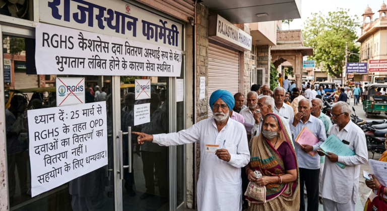 Rajasthan News: RGHS के तहत कैशलेस दवा वितरण ठप, 50 लाख लाभार्थी परेशान, सरकार की साख पर सवालिया निशान