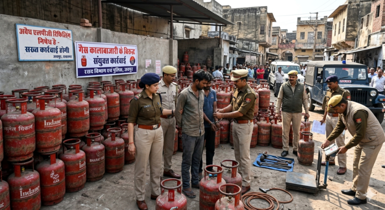 Jaipur News: जयपुर में गैस अवैध रिफिलिंग व कालाबाजारी के विरुद्ध बड़ी कार्रवाई